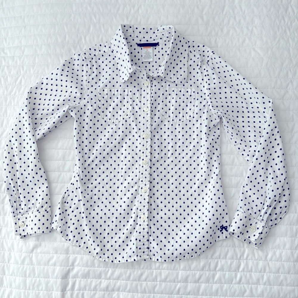 Girl’s Polka Dot Button Down shirt from Gymboree